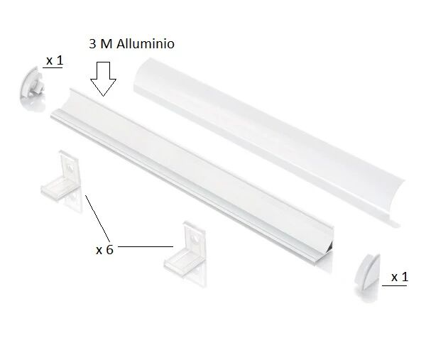 Ideallux slot ang tondo d16xd16 3000 mm al