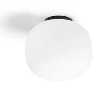 Miloox lampada da soffitto 1 luce vetro bianco opale bombo ART.1744.124