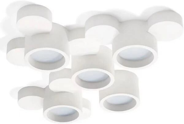 Sforzin illuminazione lampada a soffitto in gesso chio 5 luci in linea T264