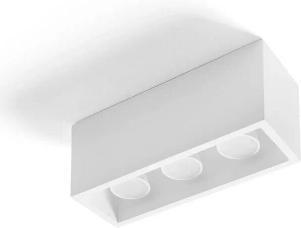 Sforzin illuminazione lampada a soffitto in gesso a tre luci heraea T271 (ULTIMI DISPONIBILI)