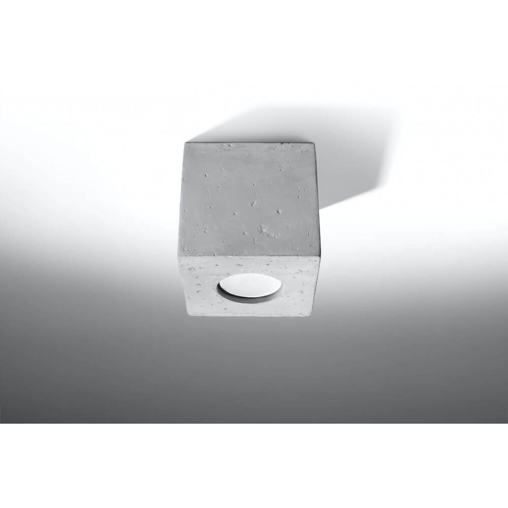 SOLLUX Plafoniera QUAD Cemento da soffitto