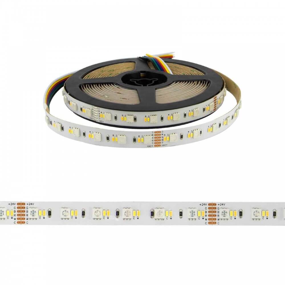 LEDDIRETTO Striscia LED Professional - RGB + CCT (bianco Variabile)  - IP20 - 20W/m - 5m - 24V