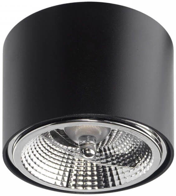 LEDDIRETTO Applique da soffitto per lampade AR111 Fissa Nera