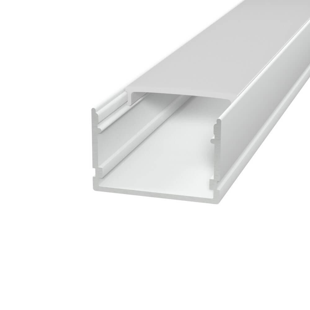 LEDDIRETTO Profilo Lineare XL in Alluminio Bianco per 1-2 Strisce LED da 1m e 2m