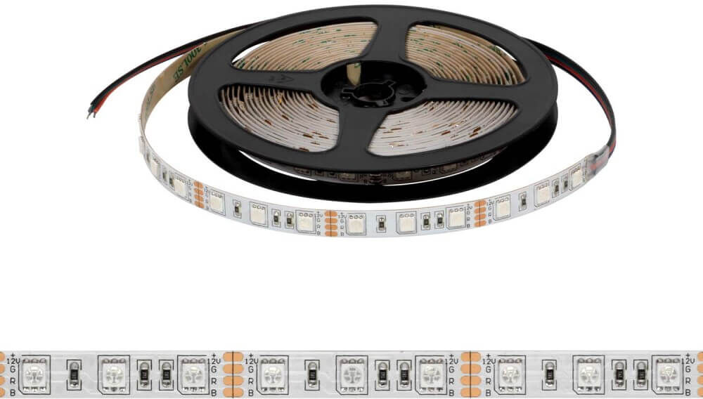 LEDDIRETTO Striscia LED 5050/60, 12V, IP20, 14,4W/m , 5m - RGB