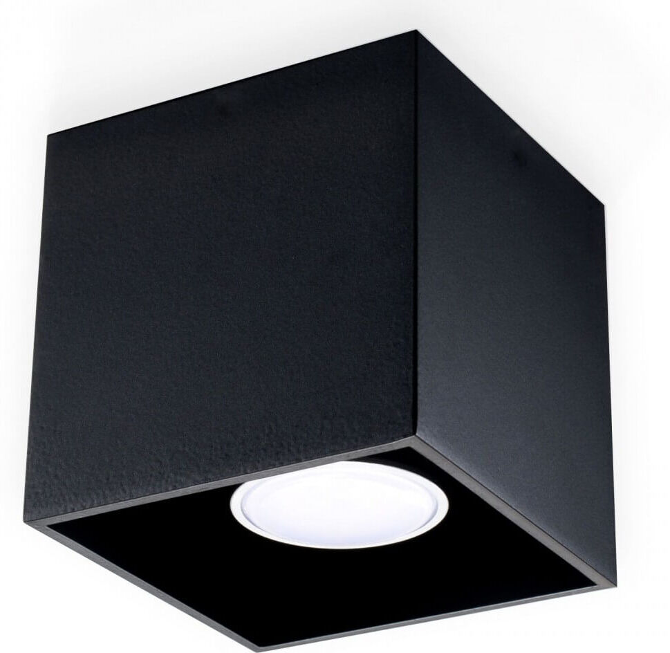 SOLLUX Plafoniera QUAD 1 Black da soffitto