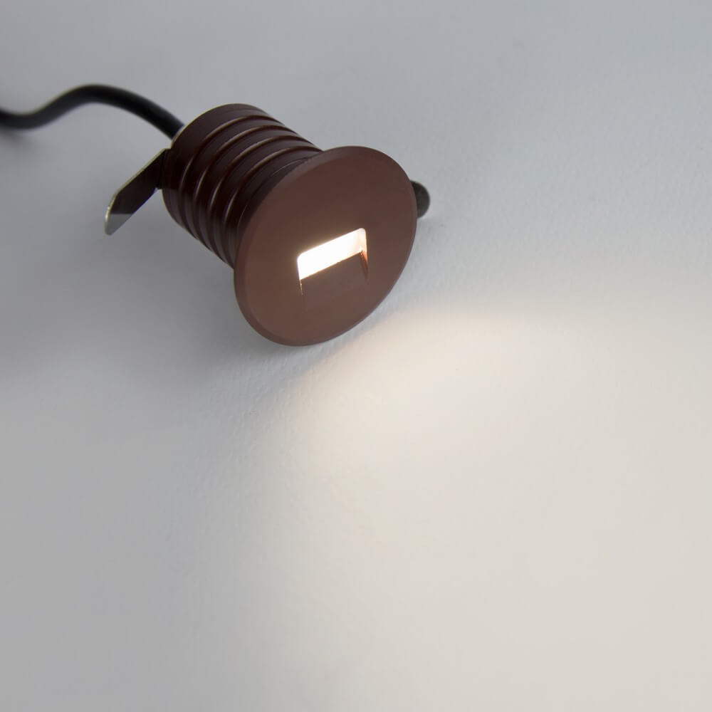 LEDDIRETTO Faretto LED 1W  per Gradini IP67 OSRAM, Corten - Professional