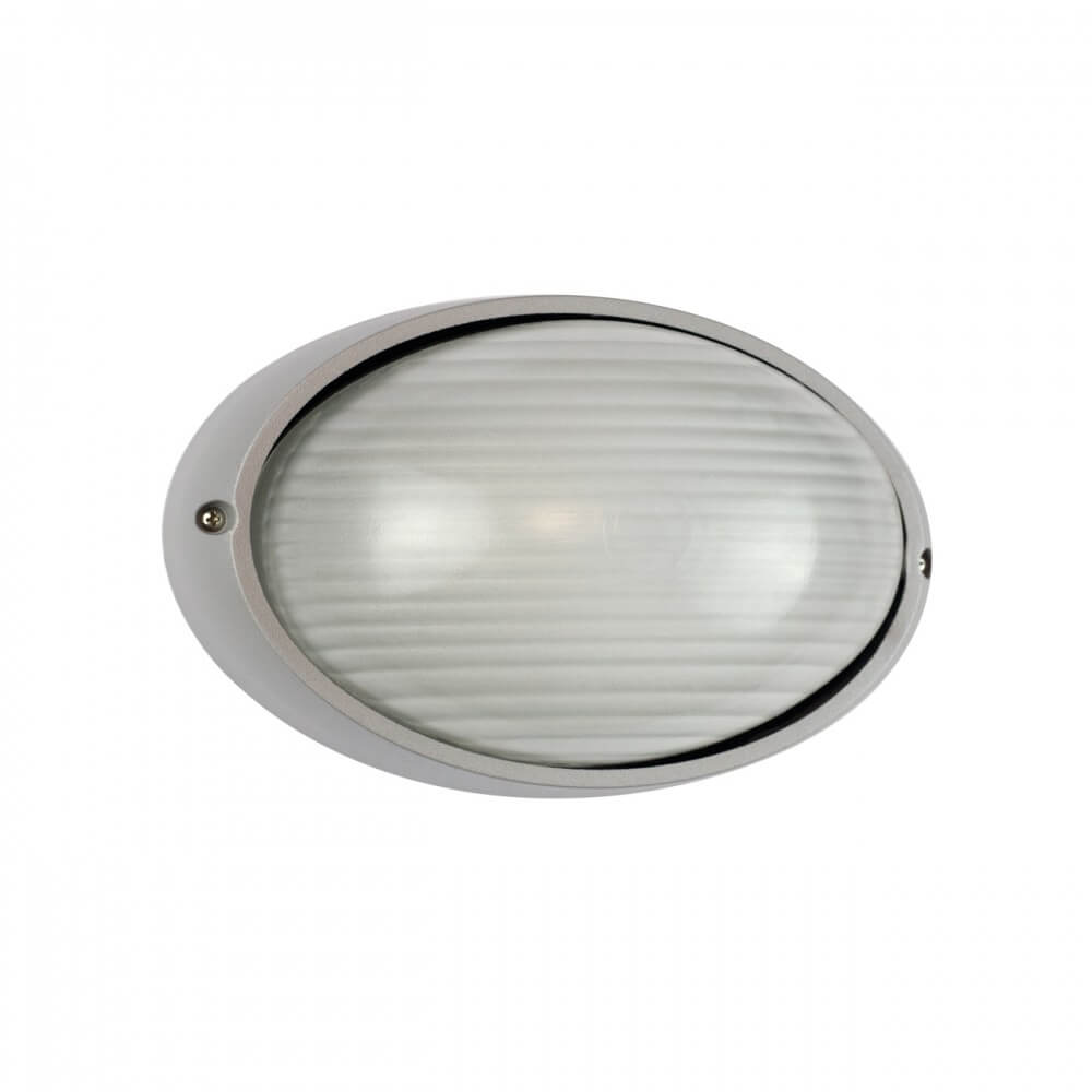 LEDDIRETTO Plafoniera E27 IP54, Grigia, 214x142mm