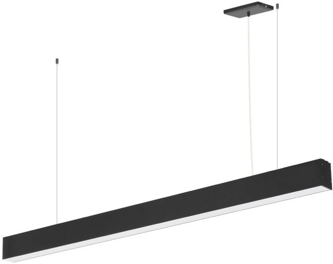 LEDDIRETTO Lampada Lineare LED a Sospensione 42W 120cm Nera, PHILIPS driver CCT