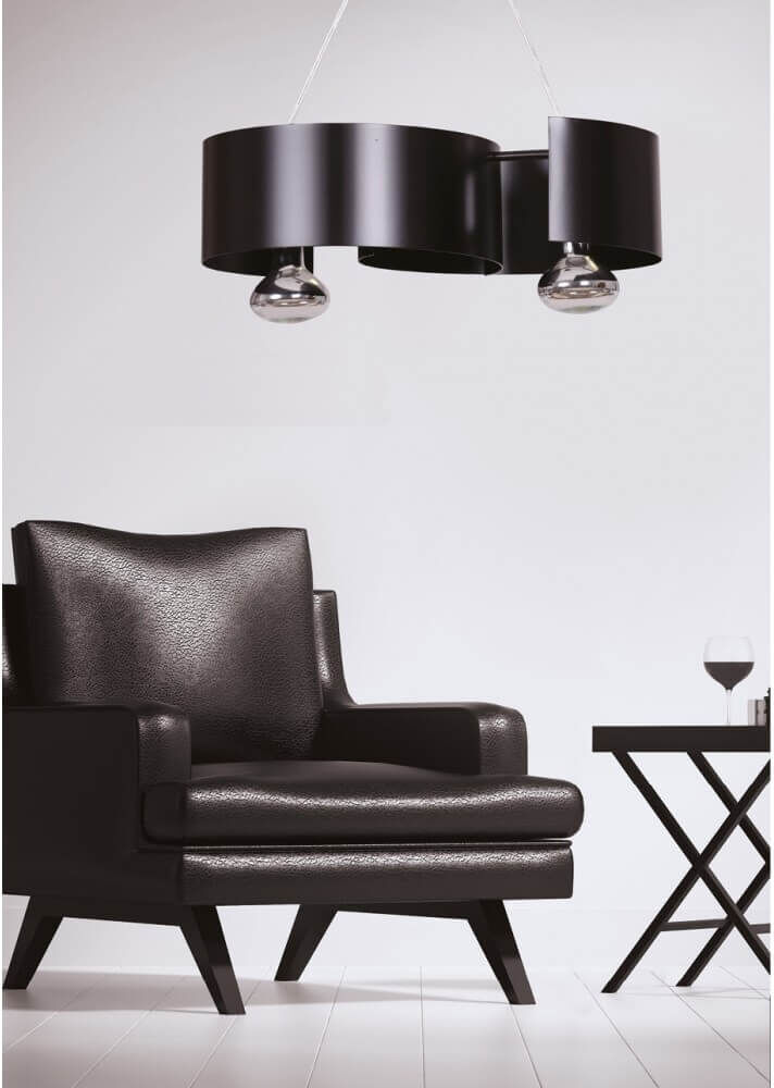 EMIBIG lighting Lampadario a Sospensione VIXON 2 BLACK