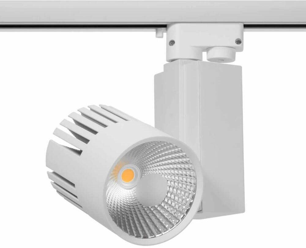 LEDDIRETTO Faretto LED 40W per Binario Monofase, CRI92, 125lm/W, 100° - Bianco