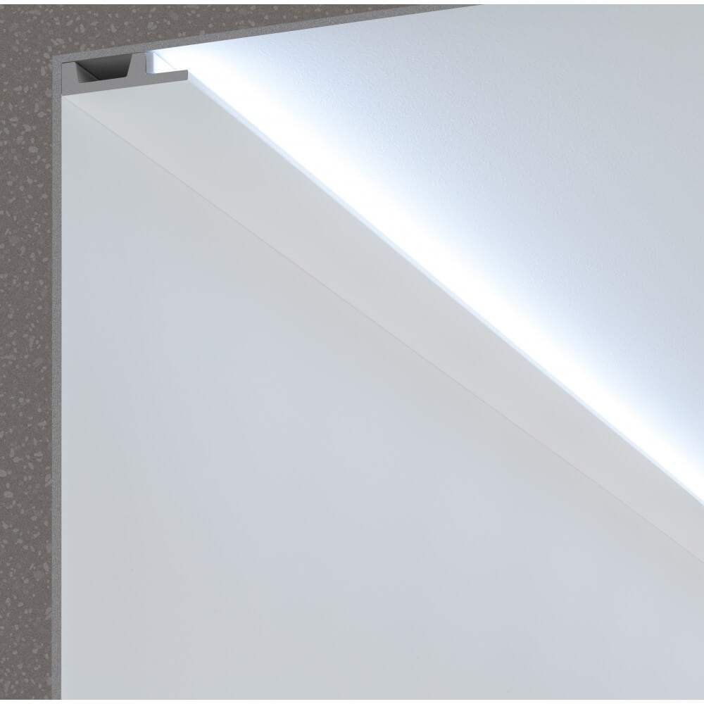 LEDDIRETTO Cornice Pitturabile Piana da parete o soffitto per Strisce LED - 2m