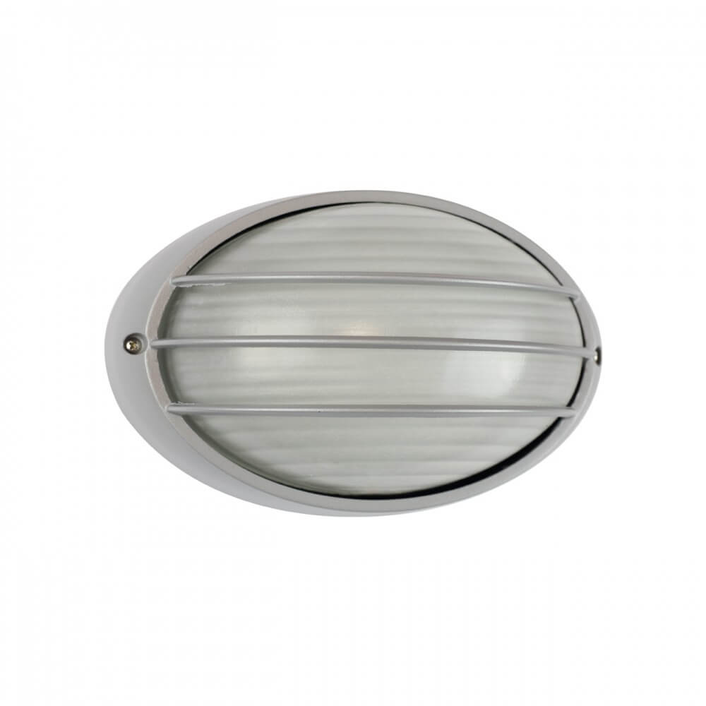 LEDDIRETTO Plafoniera E27 IP54, Grigia, 214x142mm