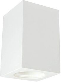 LEDDIRETTO Applique da Soffitto in Gesso Pitturabile 70x70x130mm, 1xGU10