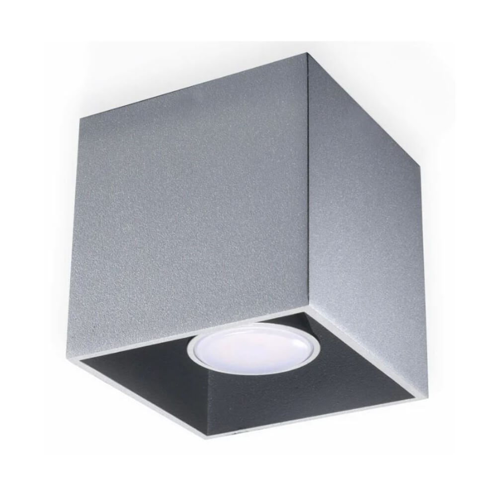 SOLLUX Plafoniera QUAD 1 Grey da soffitto