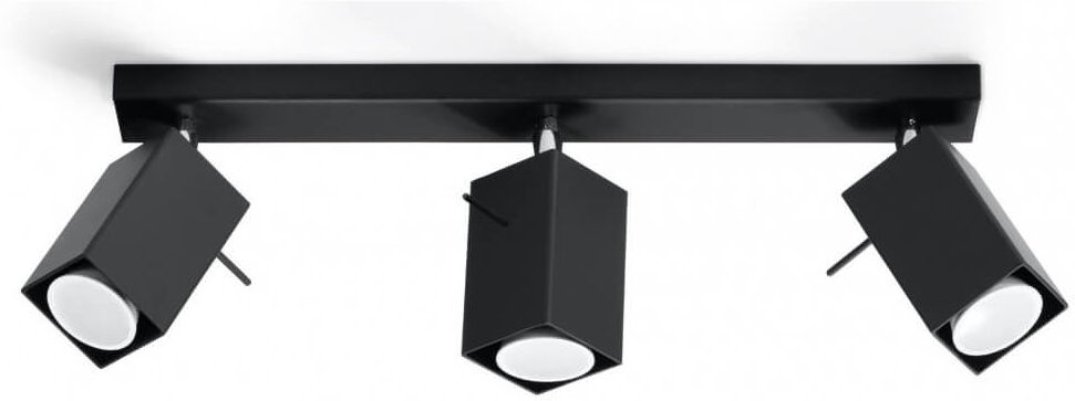 SOLLUX Plafoniera Orientabile MERIDA 3 Black da soffitto e parete