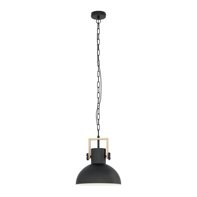 EGLO Lampadario Industriale Lubenham nero in acciaio, D. 30.0 cm,