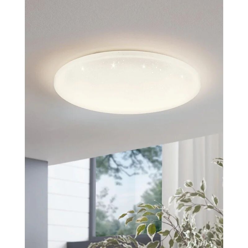 EGLO Plafoniera LED moderno Pogliola, bianco Ø 31 cm, luce naturale