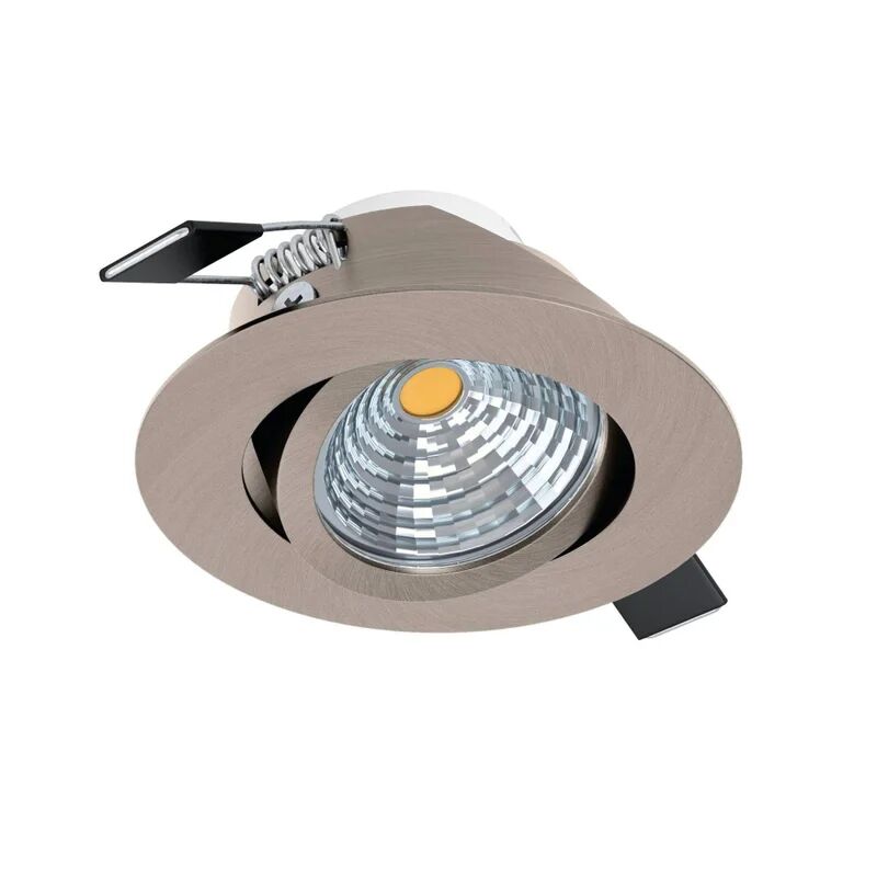 EGLO Faretto da incasso LED Saliceto tondo alluminio, foro incasso 8,8 cm luce bianco