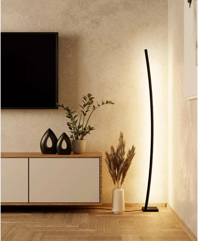 EGLO Lampada da terra arco Picacha nero H162cm