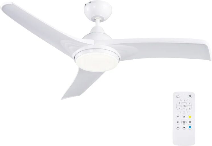 Inspire Ventilatore da soffitto Aruba plus, bianco, Ø 112 cm, CCT, dimmerabile,  IP20