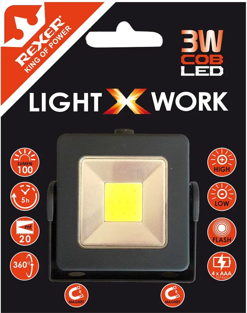 Miniproiettore Led Rexer Con Base Magnetica 3w Cree Durata 5 Ore Luminosita' 100 Lumen