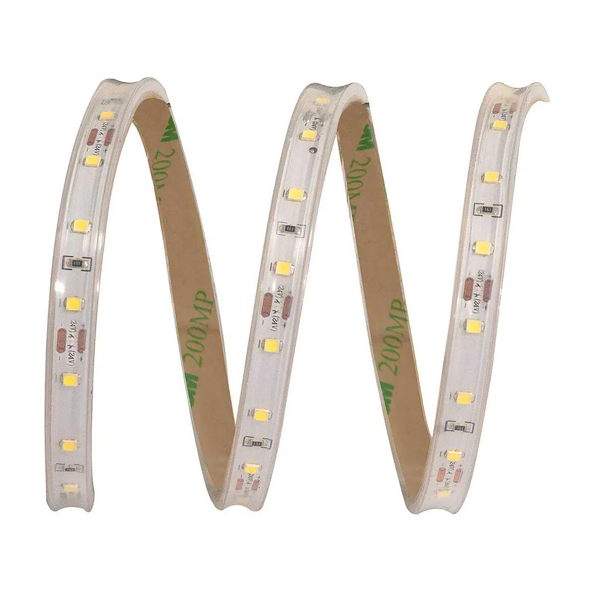 Strip Led Da Esterno 12v Lunghezza 5 M Inguainata 4,8w/m 60 Led/m Luce Calda Ip65