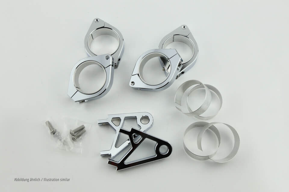 HIGHSIDER Set portalampada XS per 42-43 mm í ̃, cromo Argento