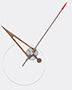 Nomon 'cris' Clock, Chromed Brass And Walnut