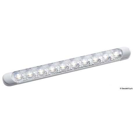 Osculati Plafoniera a LED da appoggio stagne a base piana Plafoniera LED da appoggio bianca 230x24x11 mm