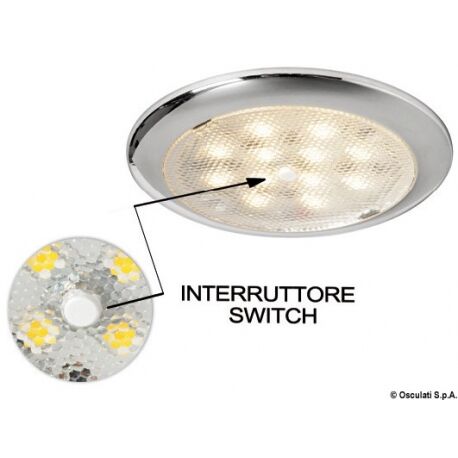 Osculati Plafoniera LED senza incasso Procion Plafoniera Procion nichel con interruttore