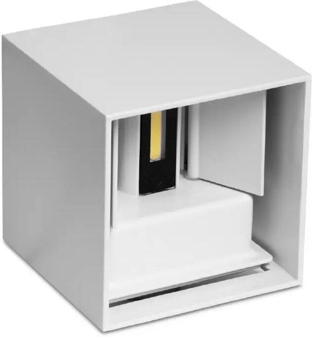 Applique Led cubo da parete 10W Doppia emissione Bianco IP65 Bianco caldo 3000K Wisdom