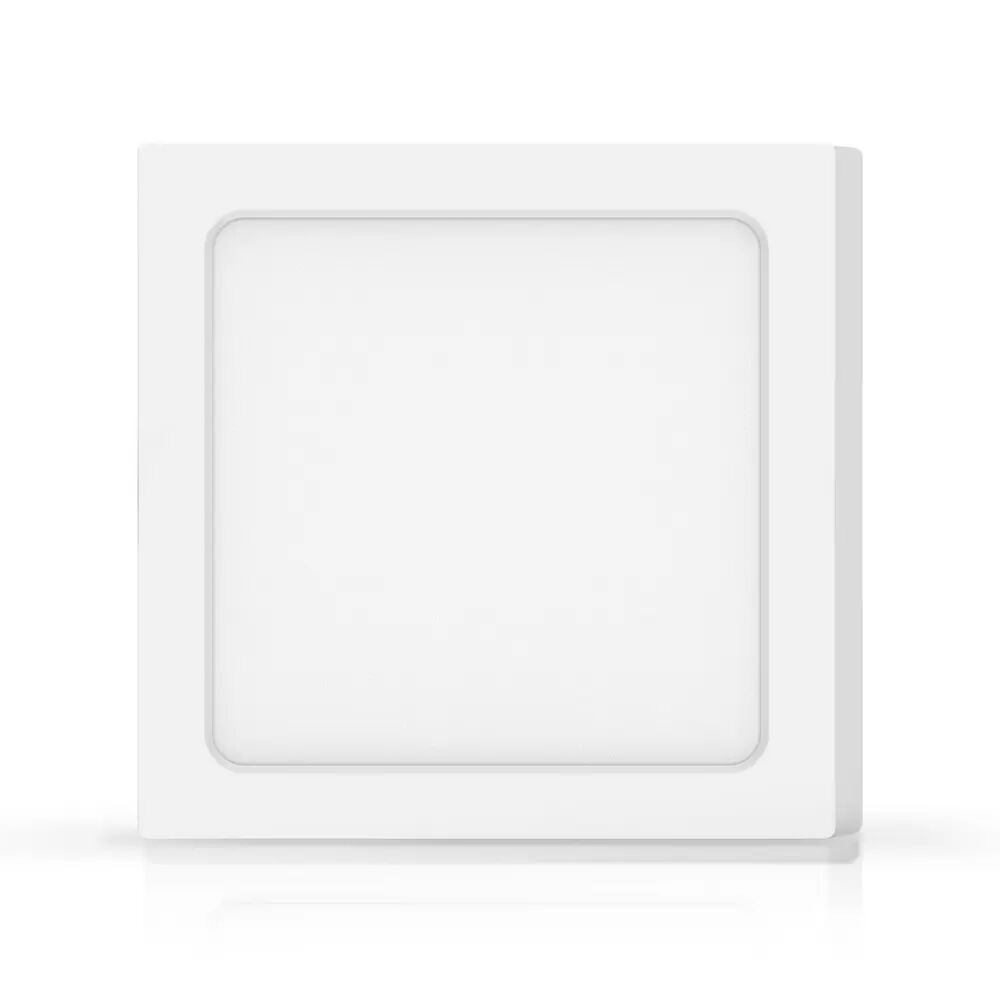 Plafoniera Led slim 12W Bianca Quadrata Bianco caldo 3000K Aigostar