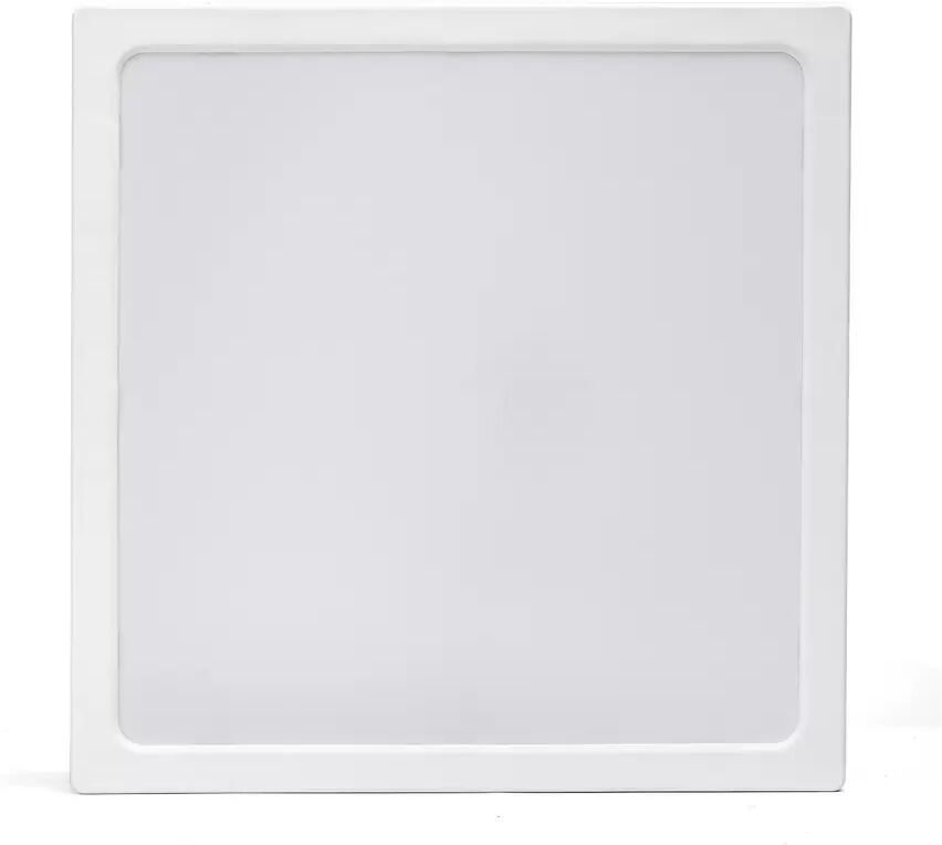 Plafoniera Led slim 24W Bianca Quadrata Bianco caldo 3000K Aigostar