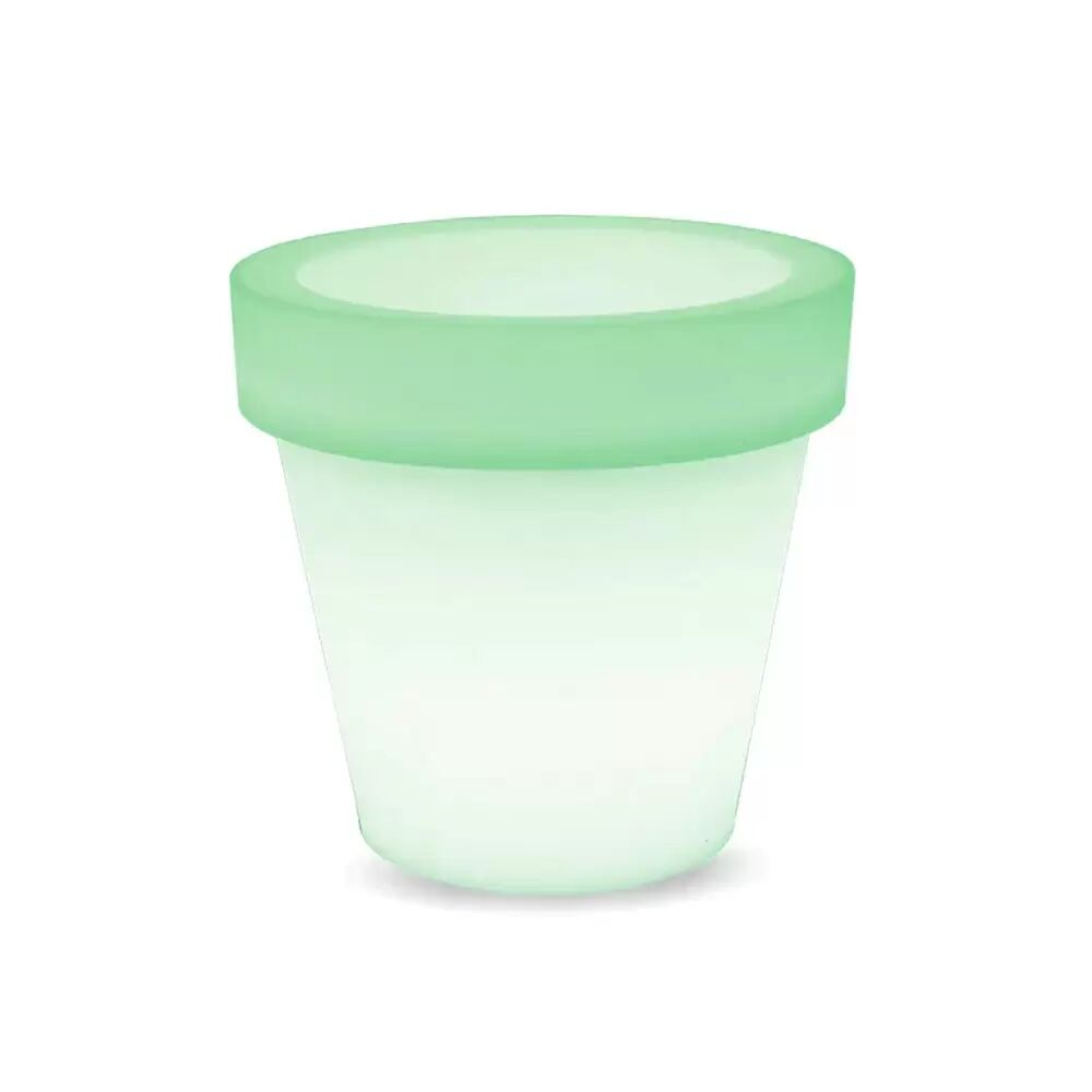 Vaso Led luminoso decorativo da giardino 1W RGBW 35,5&#215;32,5 cm IP54 a batteria 1 lampada V-TAC