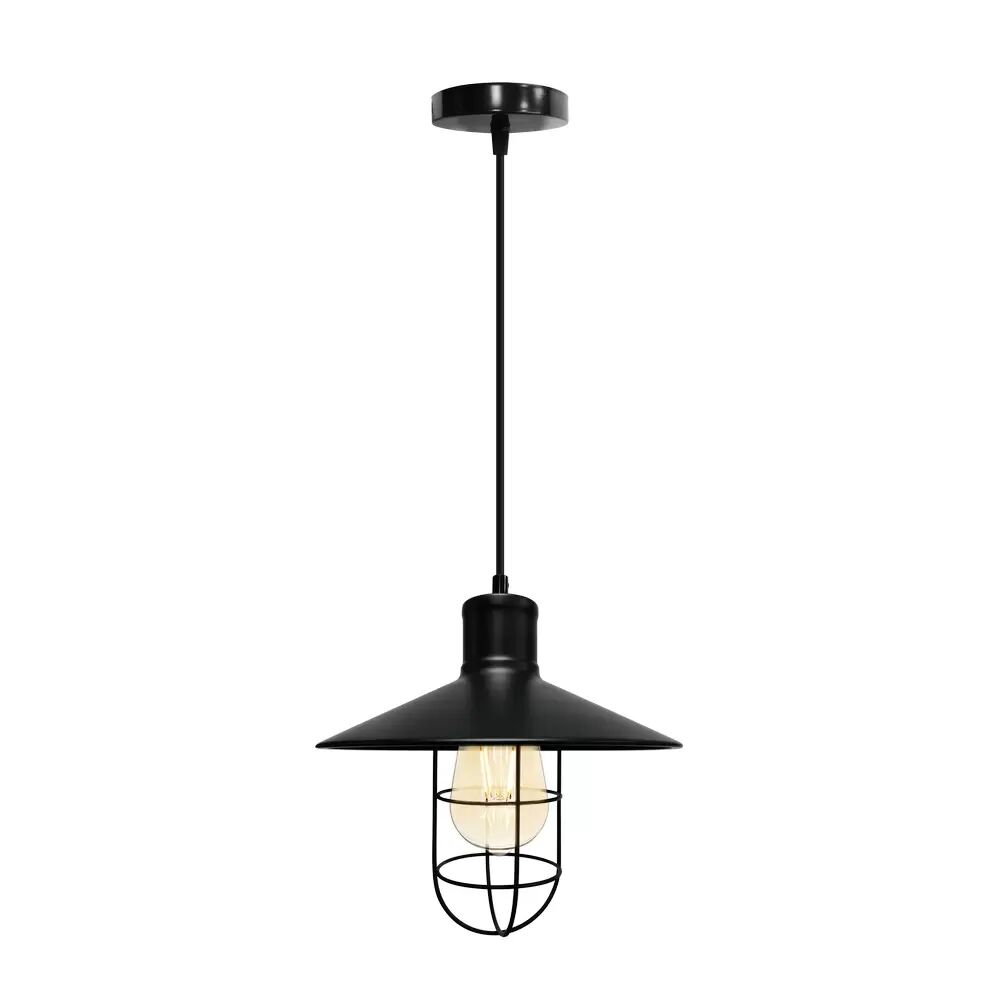 Lampadario da soffitto Industrial Style Net Nero 1 x E27 Novaline