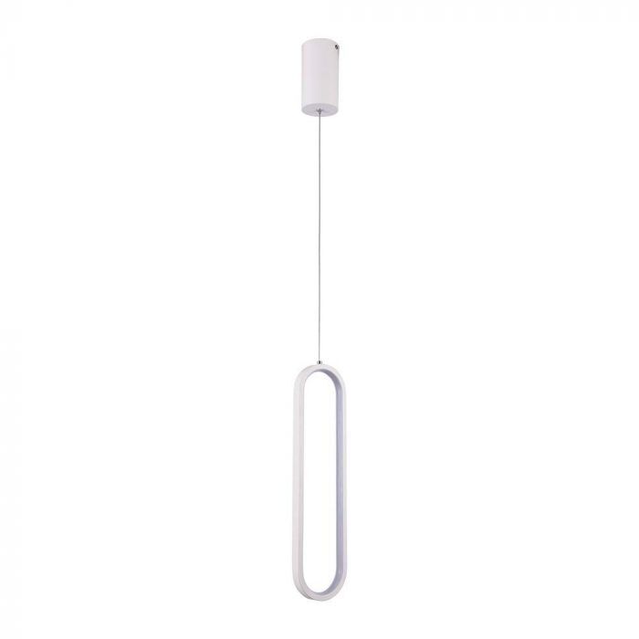 V-Tac Vt-7829 Lampadario Led 13w Ovale A Sospensione Dal Design Moderno 10*70*153cm Colore Bianco 4000k - 10091