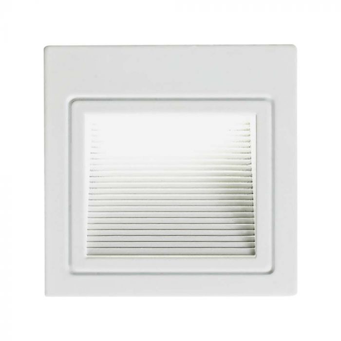 V-Tac Vt-1143 Faretto Led 3w Segnapasso Forma Quadrato E Montaggio Ad Incasso Colore Bianco 4000k Ip20 - 121284