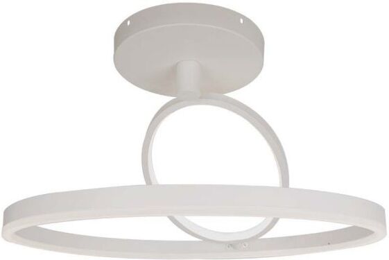 V-Tac Vt-7907 Lampadario Led Moderno 2 Cerchi 38w In Metallo Corpo Bianco 50*20cm Luce 4000k - 14985