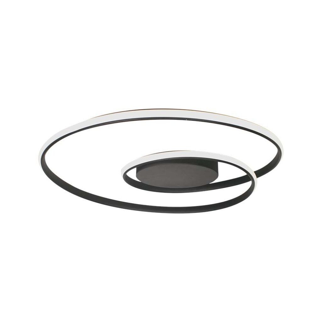 V-Tac Vt-7911 Lampadario Led Forma Astratta Rotondo Circolare 48w In Alluminio Triac Dimmerabile Colore Nero Luce 3000k 620mm - 14990