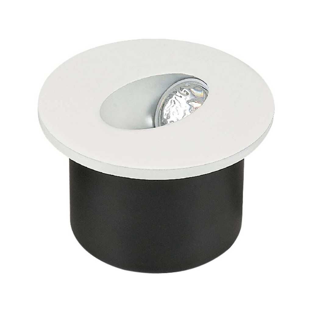 V-Tac Vt-1109 Faretto Led Segnapasso Da Incasso Rotondo Colore Bianco 3w Luce Bianco Caldo 3000k - Sku 211207