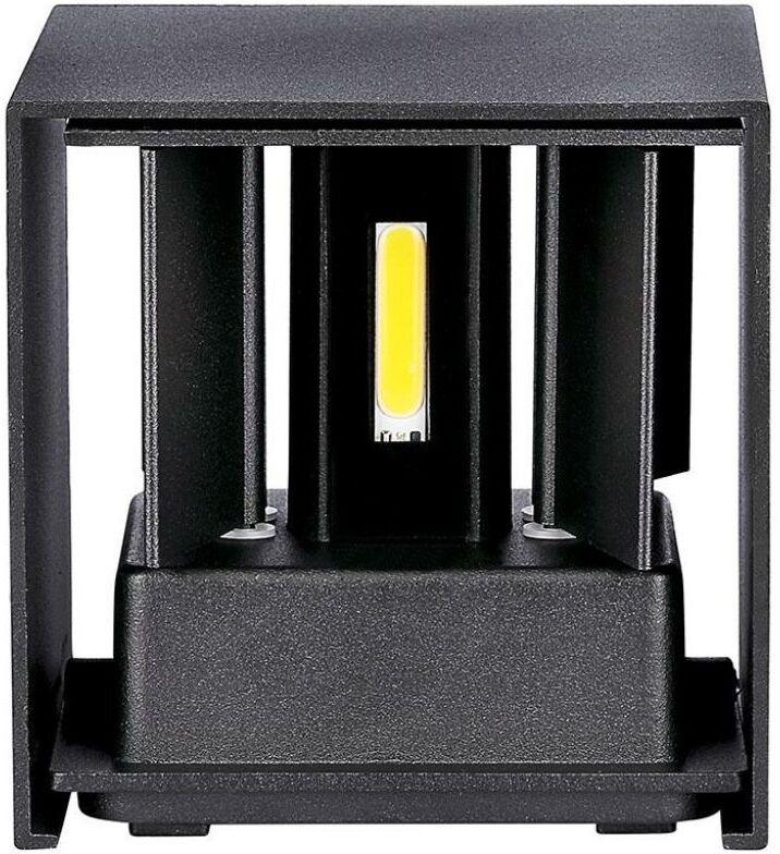 V-Tac Vt-759-12 Lampada Applique Led Da Parete 11w Quadrato Corpo Nero Fascio Regolabile Luce Bianco Caldo 3000k - Sku 218529