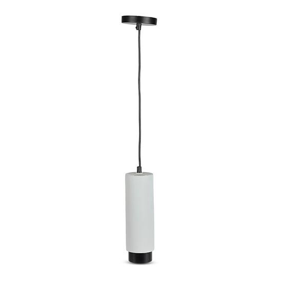 V-Tac Vt-864 Lampadario Portafaretto Pendente In Gesso Con Bordo Metallo Nero Per 1xgu10-Gu5.3 - Sku 3112