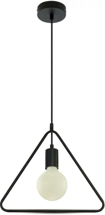 V-Tac Lampadario Portalampada Triangolare  1mt E27 Ф320mm Vt-7321 - Sku 3838 Metallo Nero