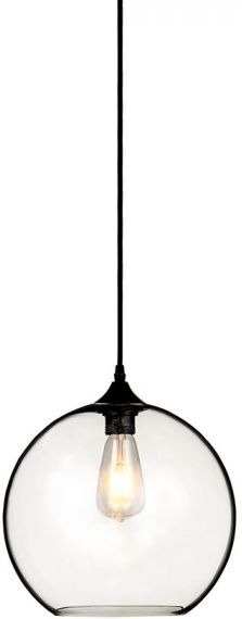 V-Tac Vt-7302 Lampadario Led Moderno 1mt Portalampada E27 Sfera Vetro Trasparente Ф300mm - 3865