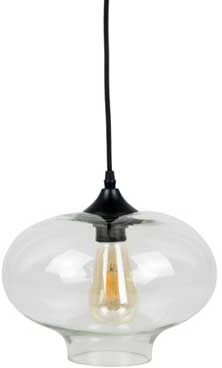 V-Tac Lampadario Moderno 1mt E27 Elegant Stylish Ф265mm - Trasparente Artistic Shape Vt-7229