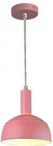 V-Tac Lampadario Pendente Moderno 1mt E14 Plastica  + Alluminio Ø180mm Vt-7100 - Sku 3923 Rosa