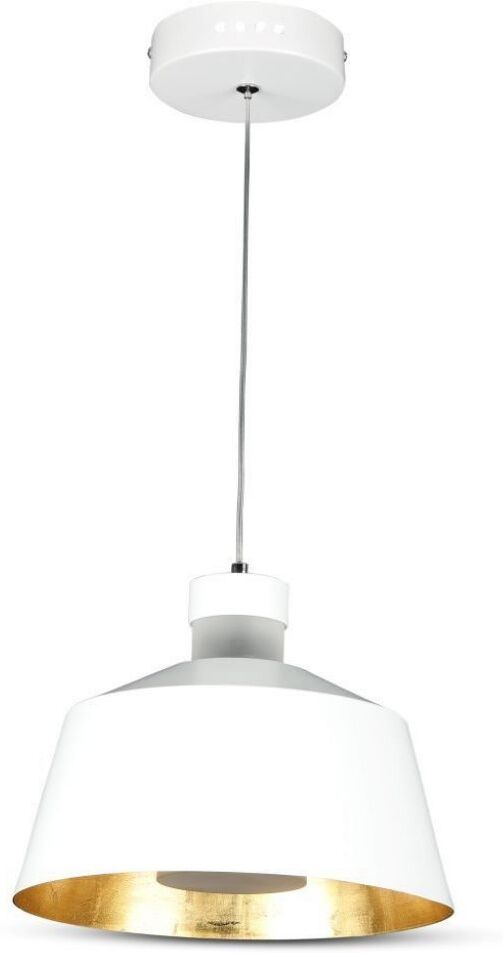 V-Tac Vt-7444-Wh Lampadario A Sospensione Led 7w In Metallo A Coppa Colore Bianco Antico Luce 3000k 25cm - 3931