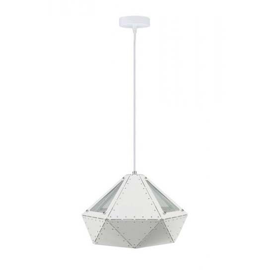 V-Tac Vt-7310 Lampadario A Sospensione 1mt E27 In Metallo Forma Prisma Colore Bianco Ip20 - Sku 3948