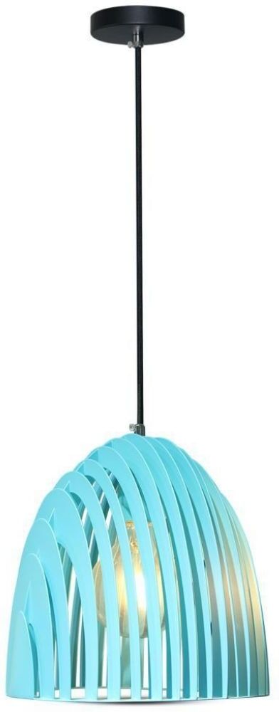 V-Tac Vt-7255-B Lampadario A Campana Prismatica Led In Metallo Portalampada E27 (Max 60w) Blu